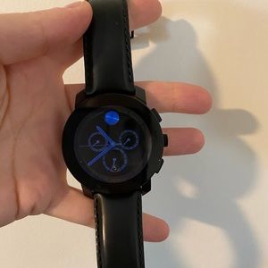 Movado Bold Leather strap Watch